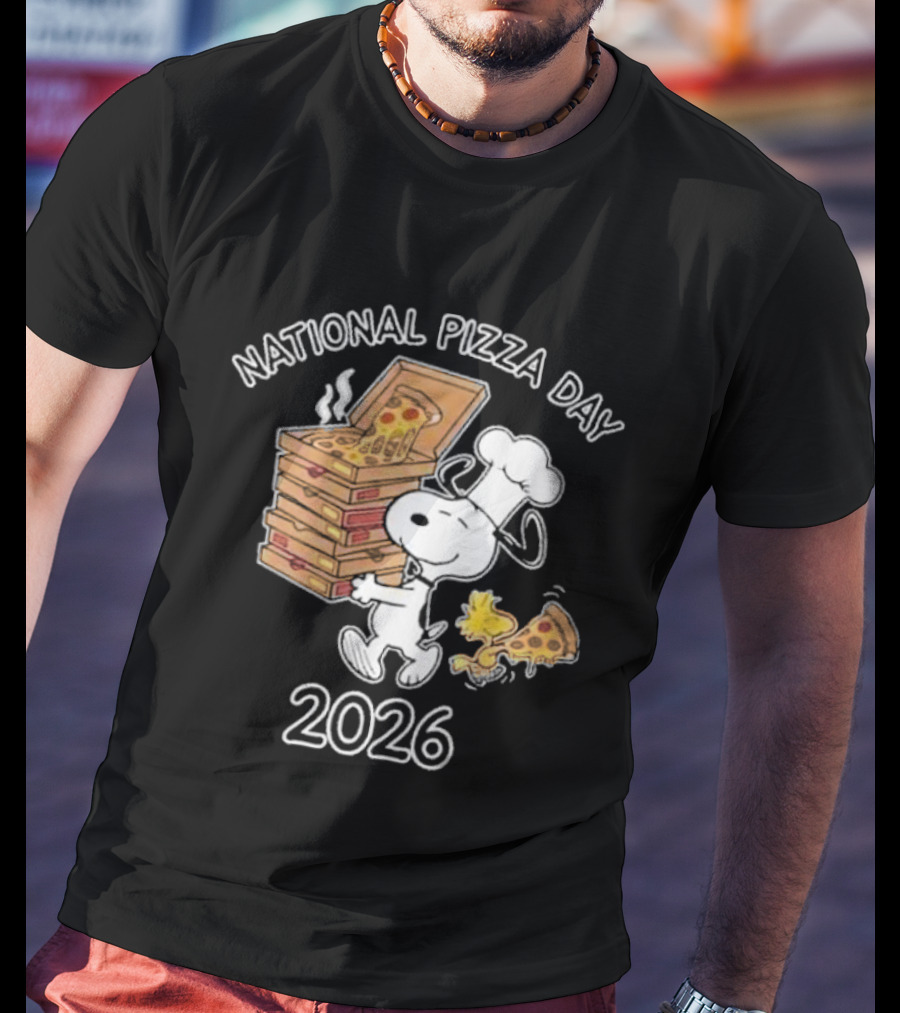 National Pizza Day 2026 Snoopy Chef Pizza Lover T-Shirt
