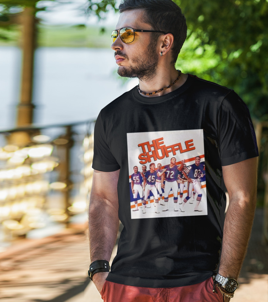The Shuffle Chicago Bears Football Team Vintage Style Retro Uniforms T-Shirt