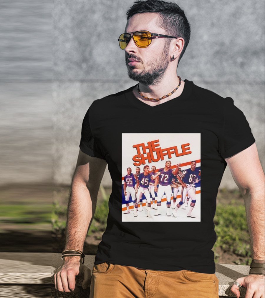 The Shuffle Chicago Bears Football Team Vintage Style Retro Uniforms T-Shirt
