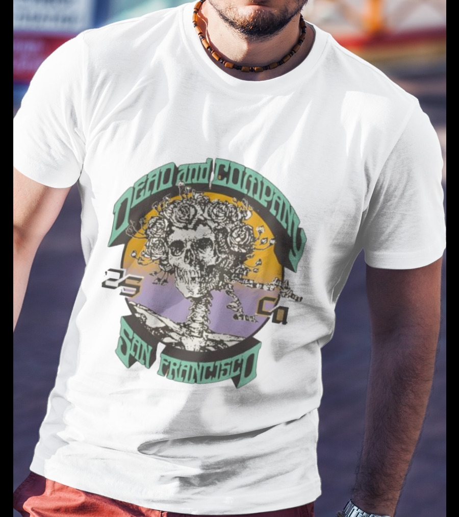 Dead And Company Bertha San Francisco Rose Skull T-Shirt