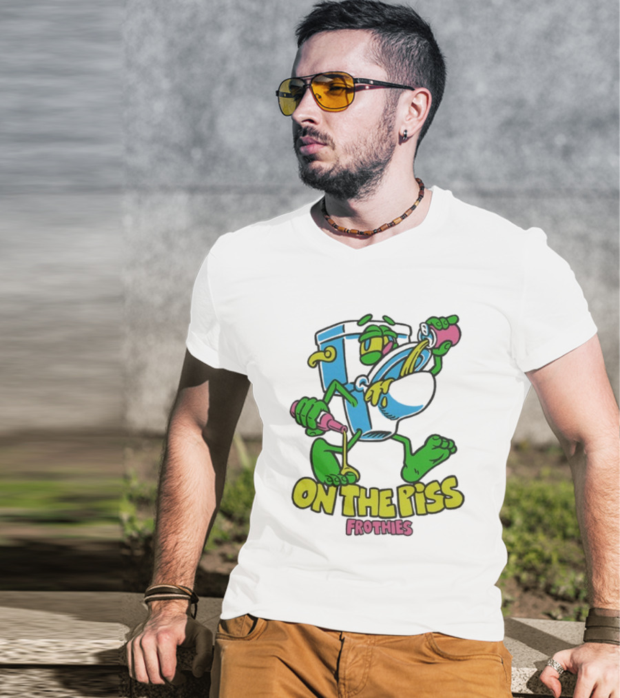Frothies On The Piss Cartoon Style Beer Character Fun Party T-Shirt