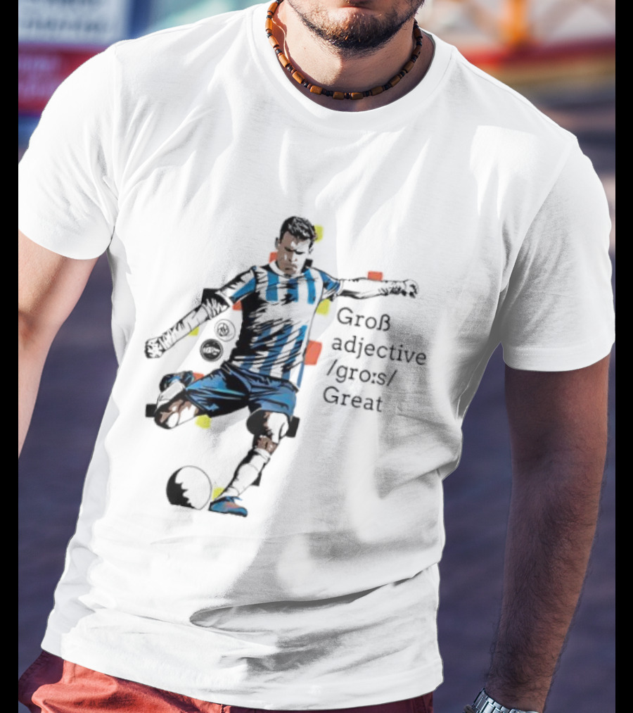 Jason Therios Groß Adjective Gros Great Soccer Player Action T-Shirt