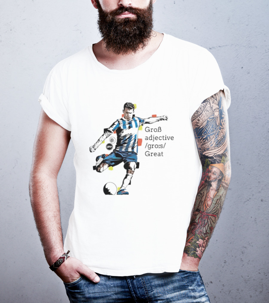 Jason Therios Groß Adjective Gros Great Soccer Player Action T-Shirt