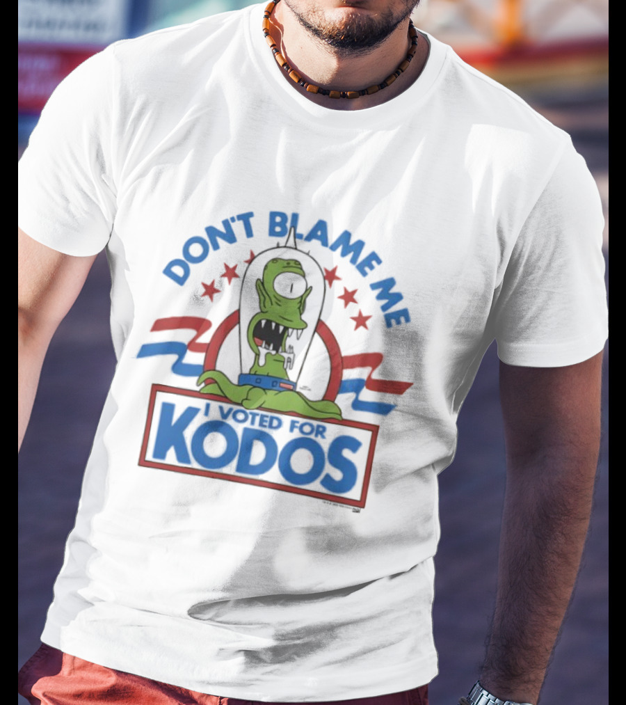 The Simpsons Don't Blame Me I Voted For Kodos Alien Election Humor T-Shirt