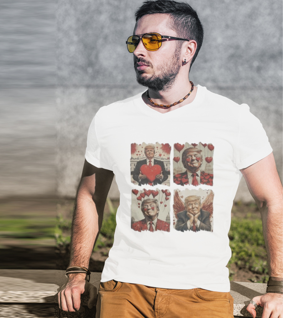 Trump 4 Square Valentine T-Shirt