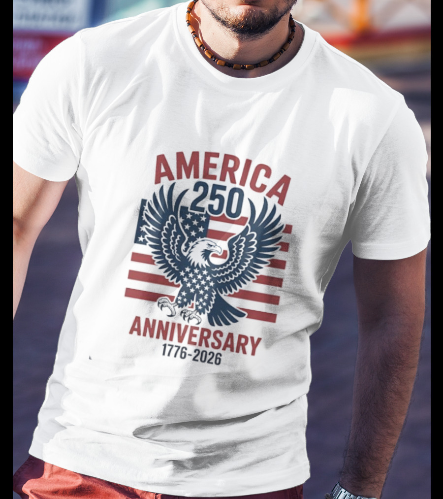 America 250th Anniversary 1776 2026 Eagle And Flag Celebration T-Shirt