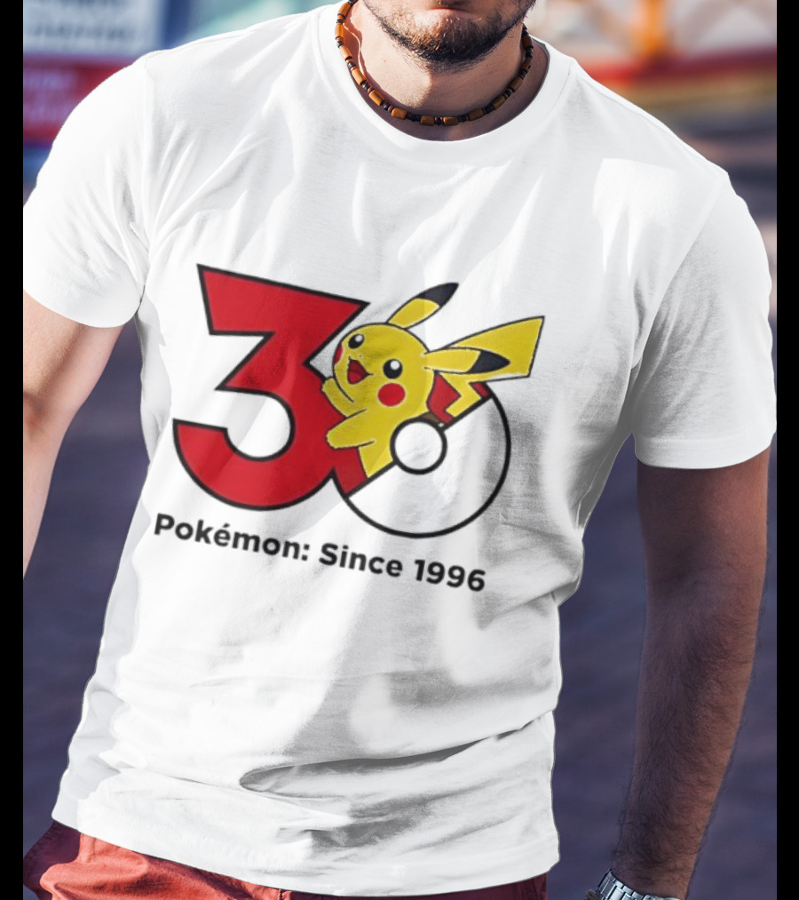 Pokémon 30th Anniversary Since 1996 Pikachu Celebration T-Shirt