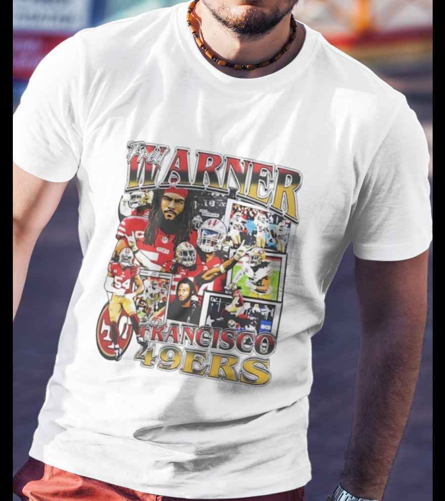 Fred Warner San Francisco 49ers Linebacker NFL Football Collage T-Shirt