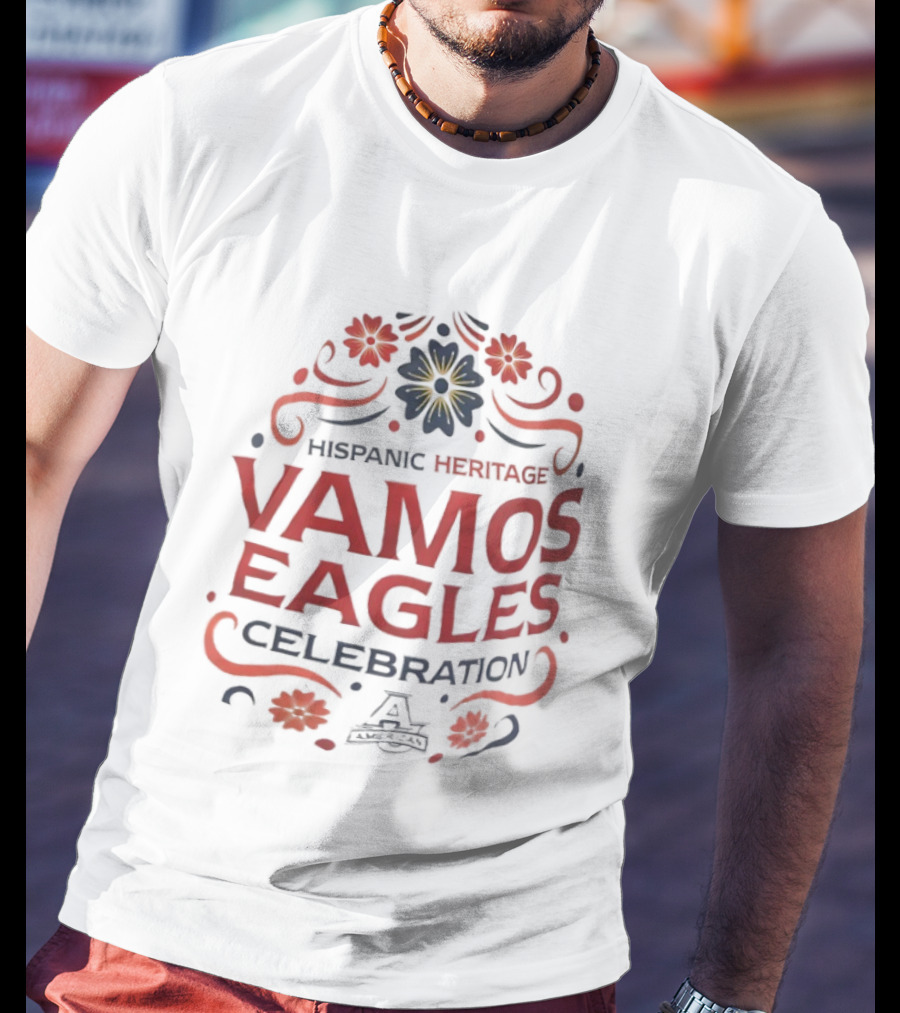 Hispanic Heritage Vamos Eagles Celebration With Floral T-Shirt