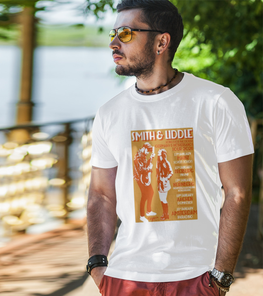 Smith And Liddle Songs For The Desert Germany Netherlands Tour 2026 Mainz Freiburg Nürnberg Aachen Amsterdam T-Shirt