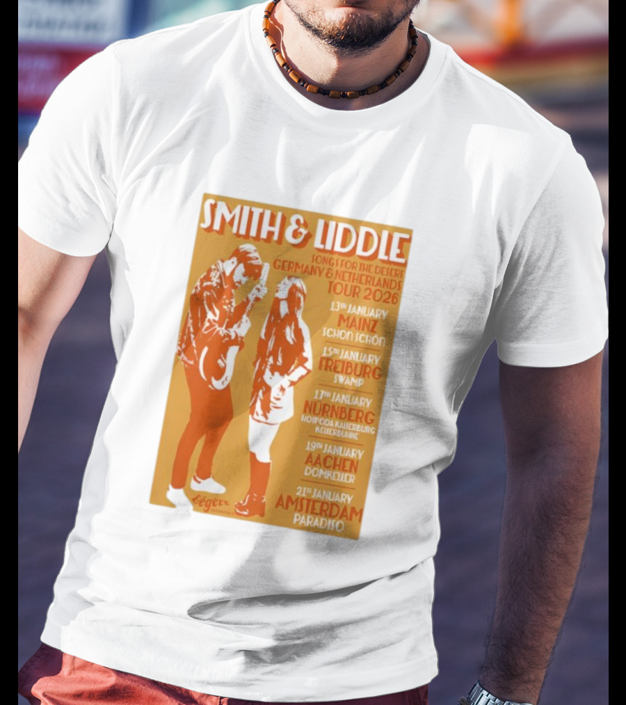 Smith And Liddle Songs For The Desert Germany Netherlands Tour 2026 Mainz Freiburg Nürnberg Aachen Amsterdam T-Shirt