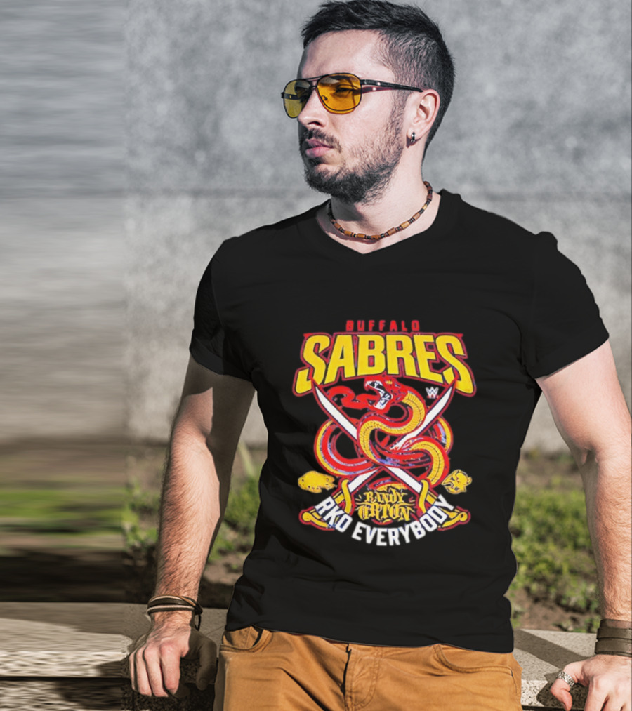 Buffalo Sabres Rko Everybody Randy Orton Snake Cross Swords T-Shirt