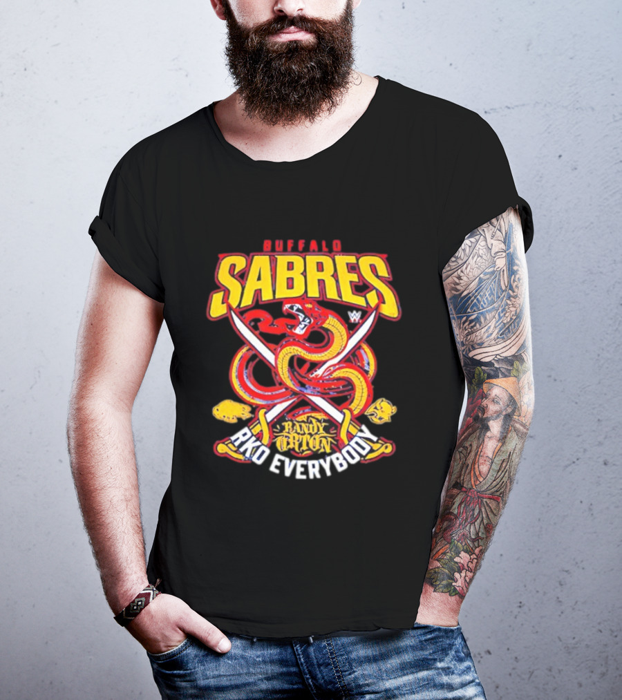 Buffalo Sabres Rko Everybody Randy Orton Snake Cross Swords T-Shirt