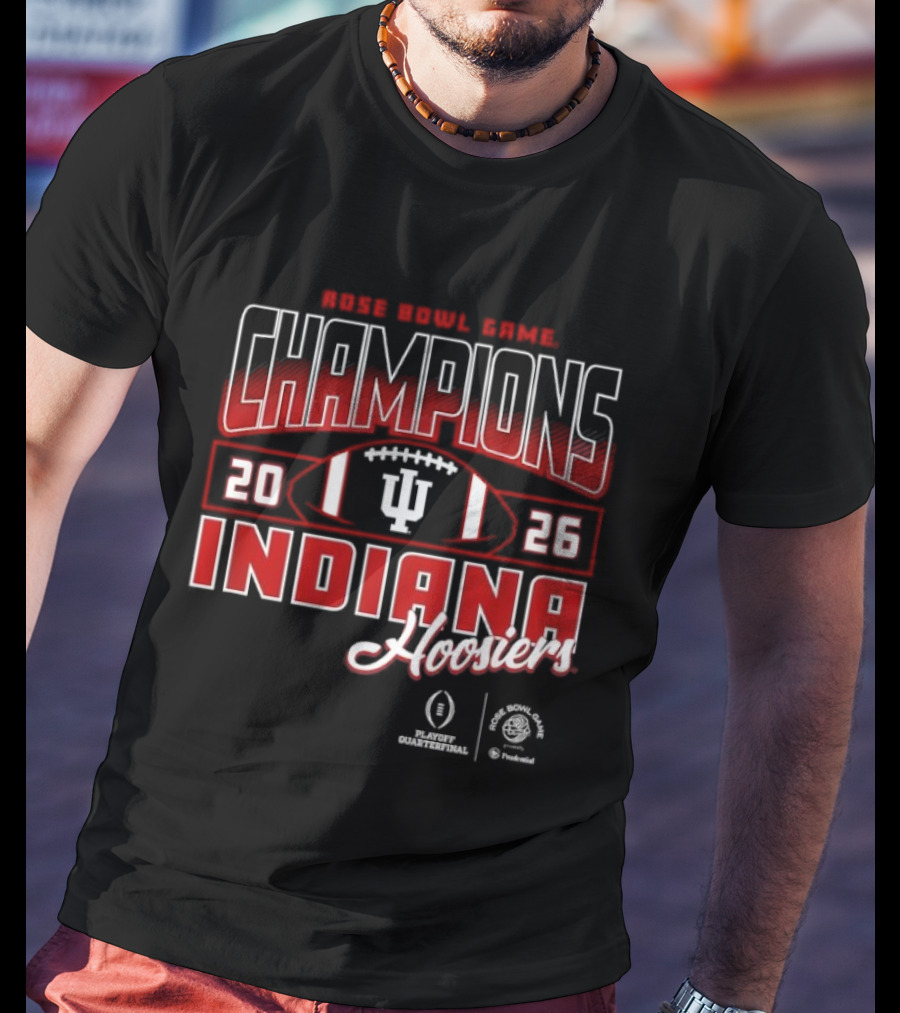 Indiana Hoosiers Rose Bowl Champions 2026 CFP Winners Football T-Shirt