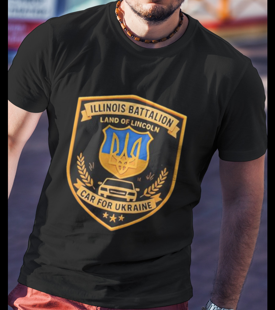 Illinois Battalion Land Of Lincoln Car For Ukraine T-Shirt