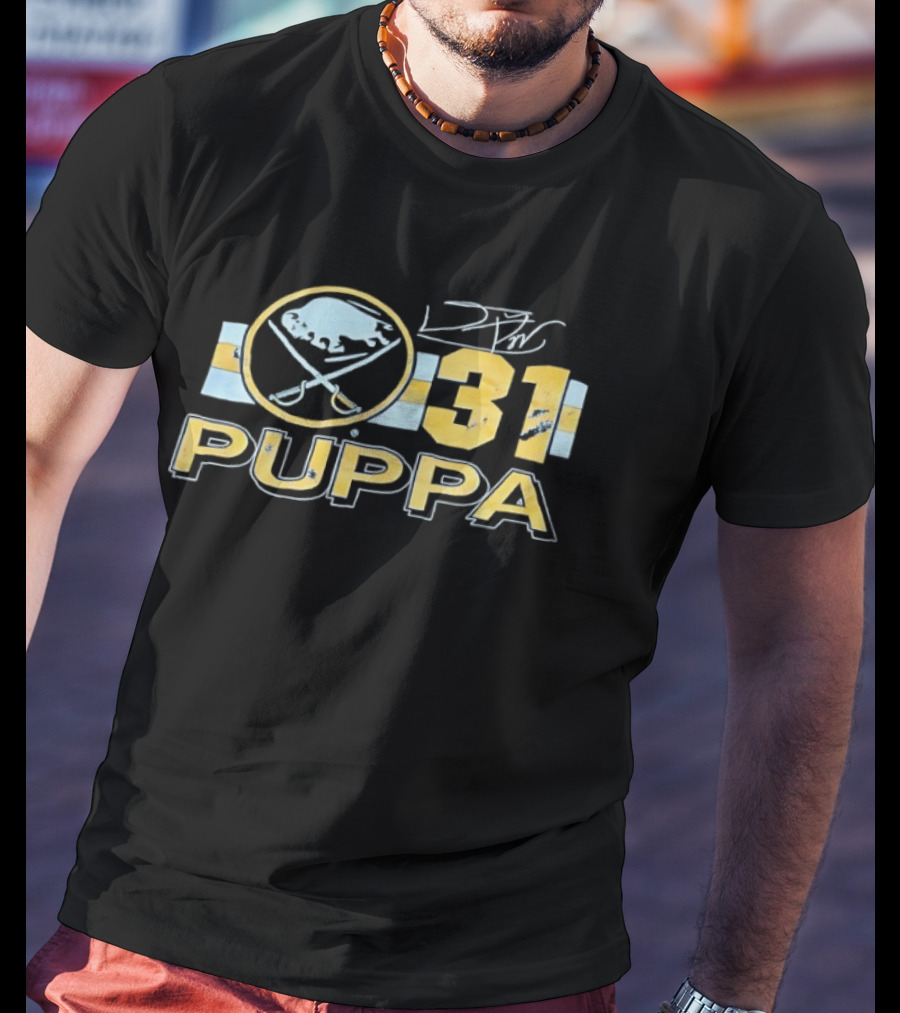 Buffalo Sabres Daren Puppa 31 Signature Hockey Fan T-Shirt