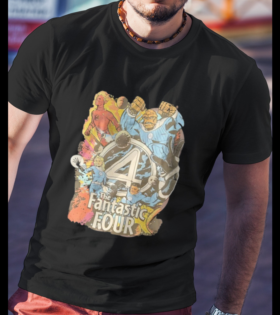 The Fantastic Four Comic Book Style Mr. Fantastic Invisible Woman Human Torch The Thing T-Shirt