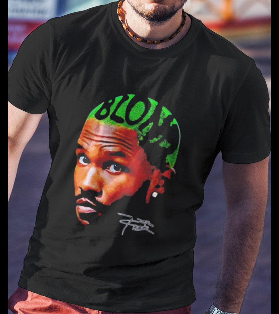 Blond Frank Ocean Big Face Green Hair Signature T-Shirt