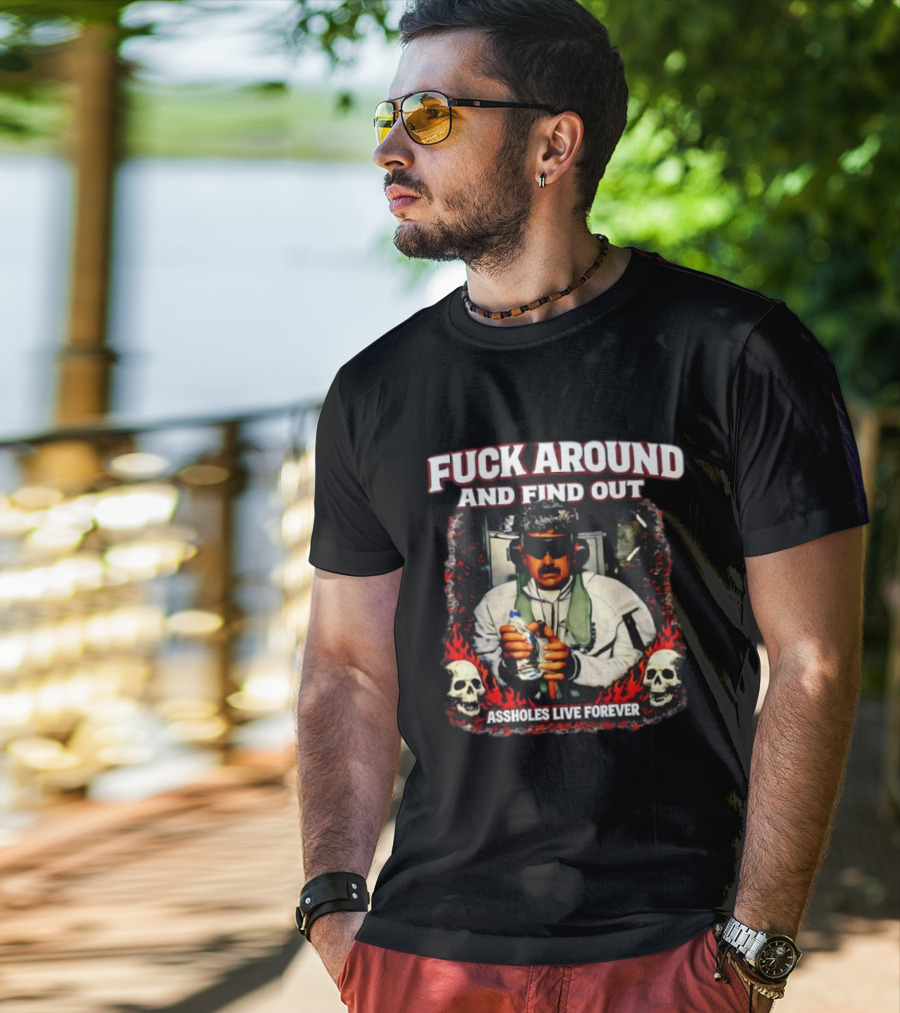 F*** Around And Find Out Venezuela Assholes Live Forever Skulls T-Shirt