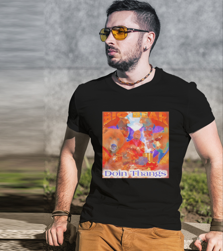 Big Bear Doin Thangs Album Cover Collage T-Shirt