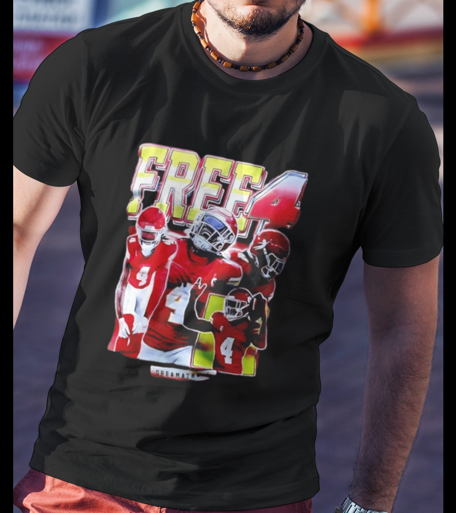 Free 4 Rashee Rice Kansas City Chiefs Dreamathon T-Shirt