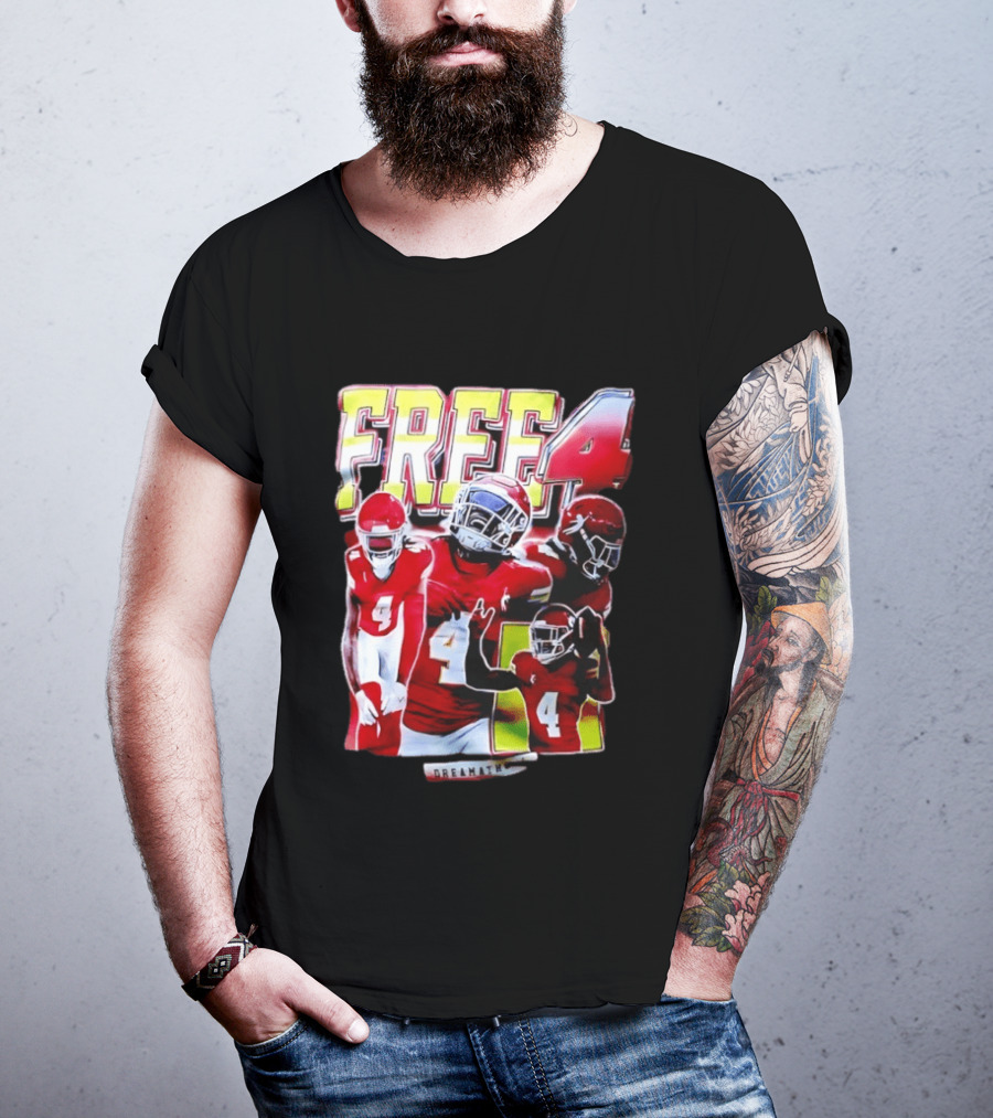 Free 4 Rashee Rice Kansas City Chiefs Dreamathon T-Shirt