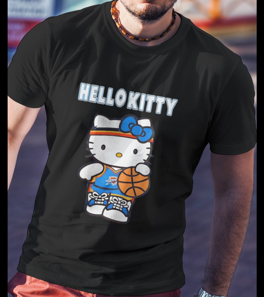 Hello Kitty Oklahoma City Thunder Basketball T-Shirt