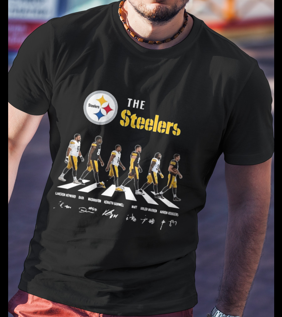 Pittsburgh Steelers Player Signatures Crosswalk T-Shirt