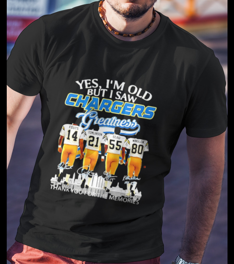 Yes I’m Old But I Saw LA Chargers Greatness Logo T-Shirt
