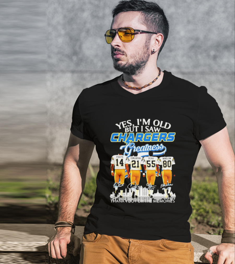 Yes I’m Old But I Saw LA Chargers Greatness Logo T-Shirt