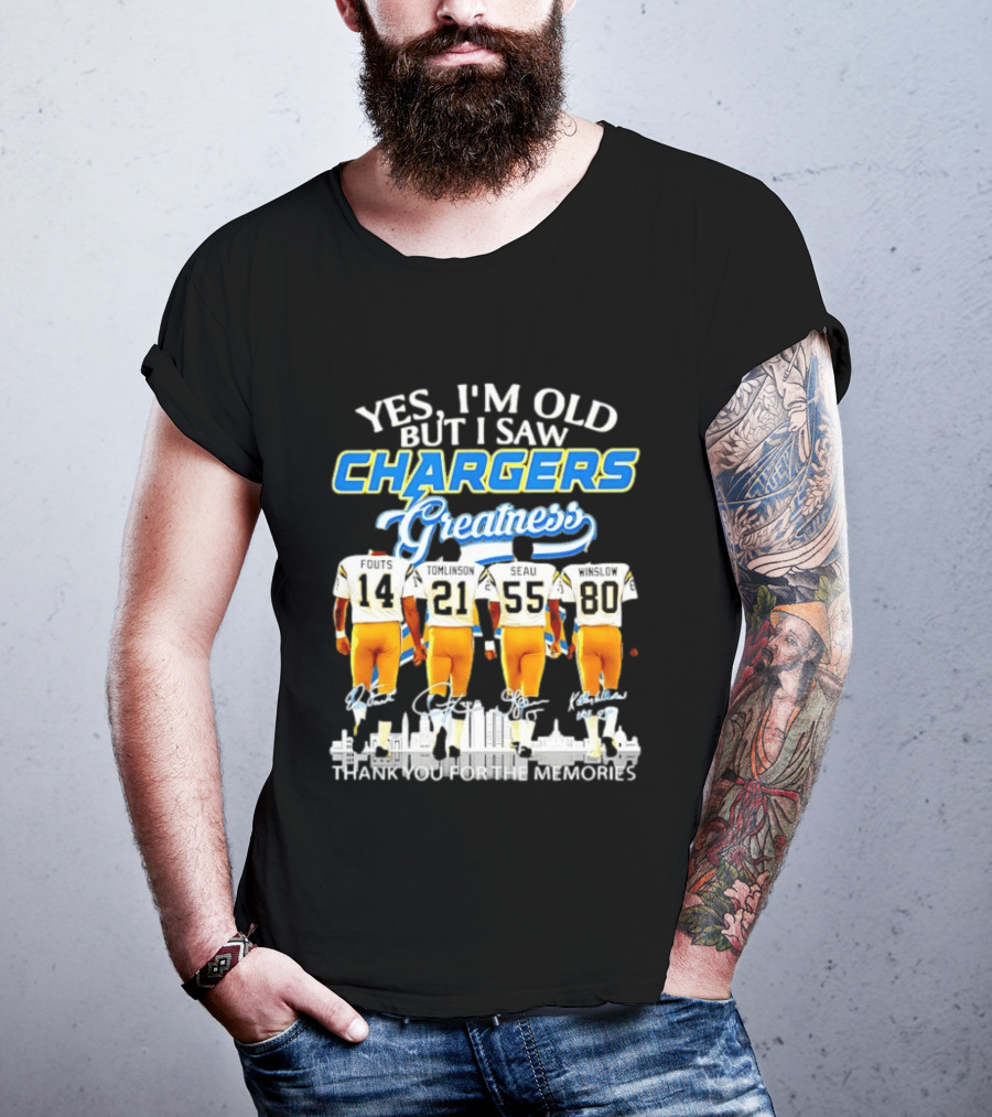Yes I’m Old But I Saw LA Chargers Greatness Logo T-Shirt
