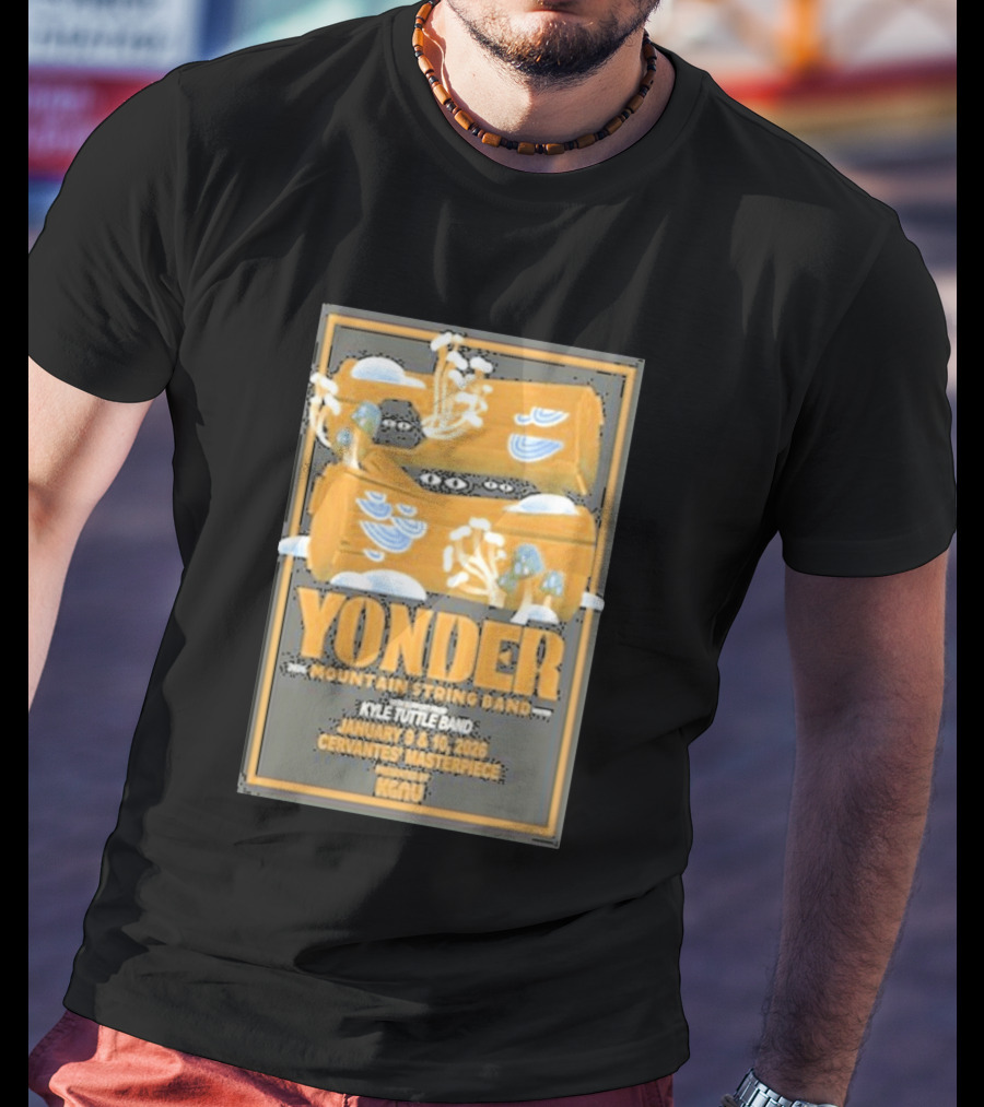 Yonder Mountain String Band Kyle Tuttle Band January 9 10 2026 Cervantes Masterpiece KGNU T-Shirt