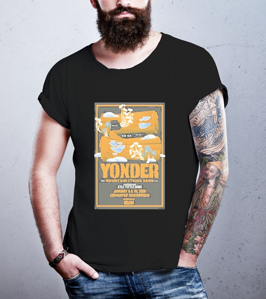 Yonder Mountain String Band Kyle Tuttle Band January 9 10 2026 Cervantes Masterpiece KGNU T-Shirt
