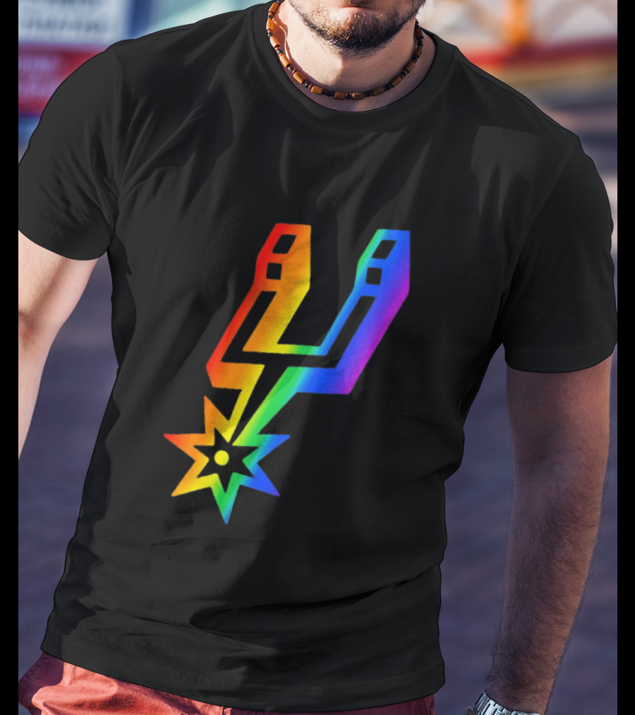 San Antonio Spurs LGBT Pride Rainbow Spurs T-Shirt