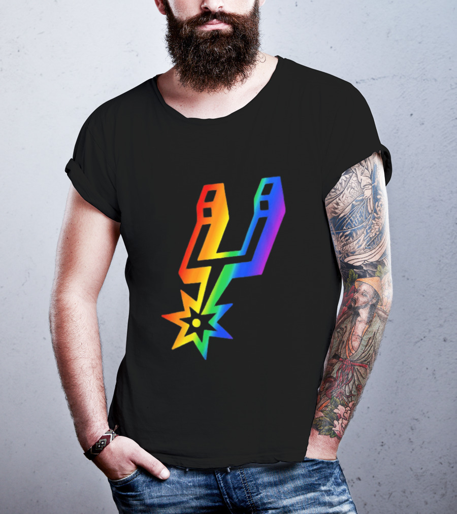 San Antonio Spurs LGBT Pride Rainbow Spurs T-Shirt