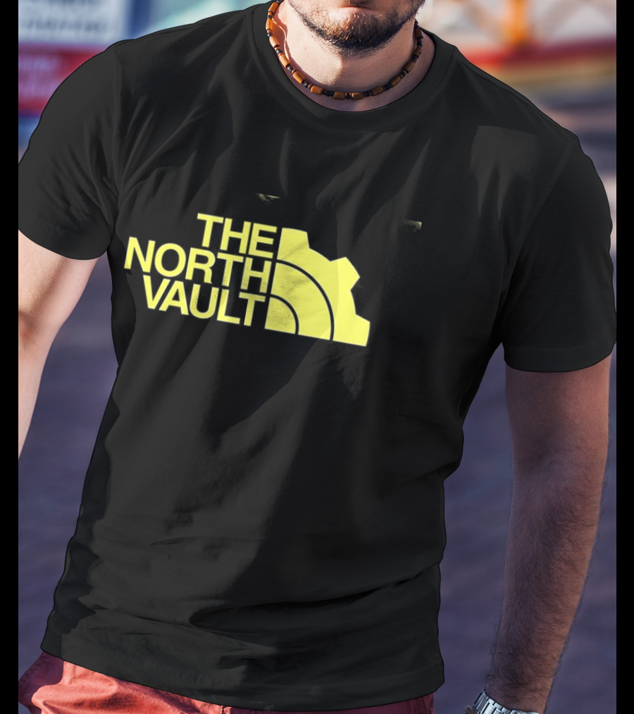 The North Vault Parody Text With Yellow Gear T-Shirt