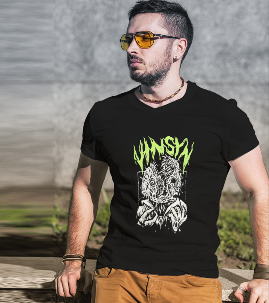 VinSyn Infested Horror Art Neon Gothic T-Shirt