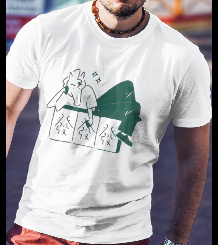 Aforarcade Lucky Horse Resting On Abstract Boxes With Stars T-Shirt
