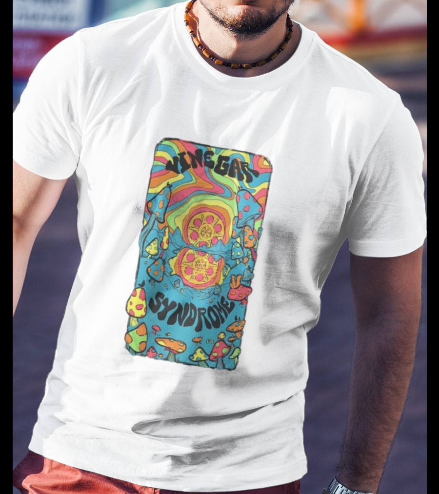 Vinegar Syndrome Shroomland Psychedelic Sun Variant Trippy Mushrooms T-Shirt