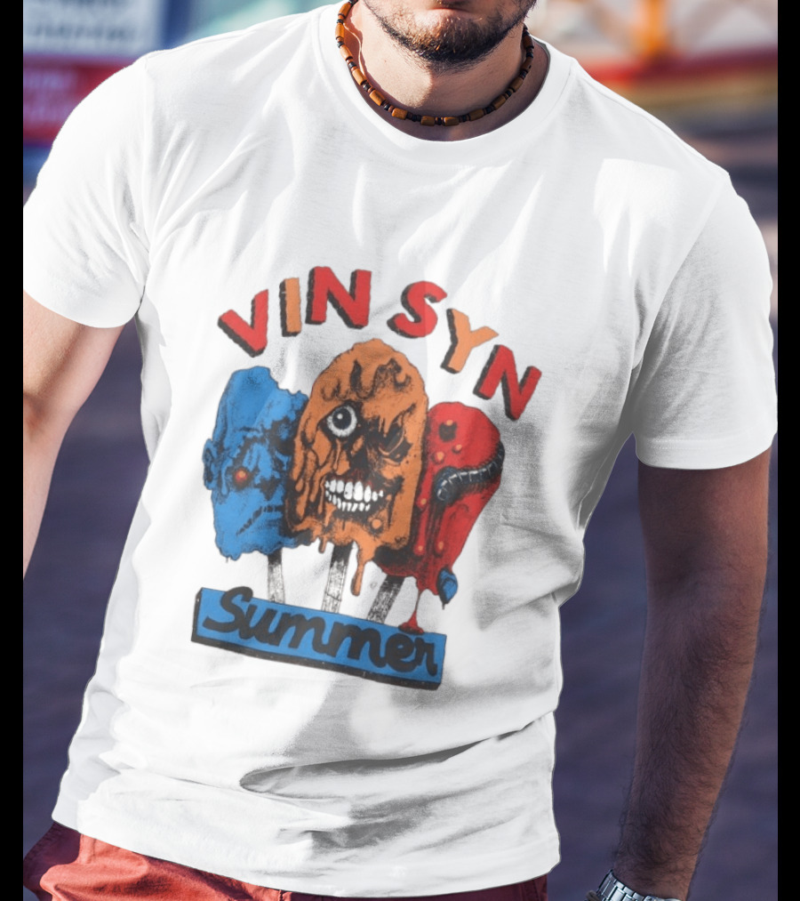 VIN SYN Summer Horror Monster Trio T-Shirt