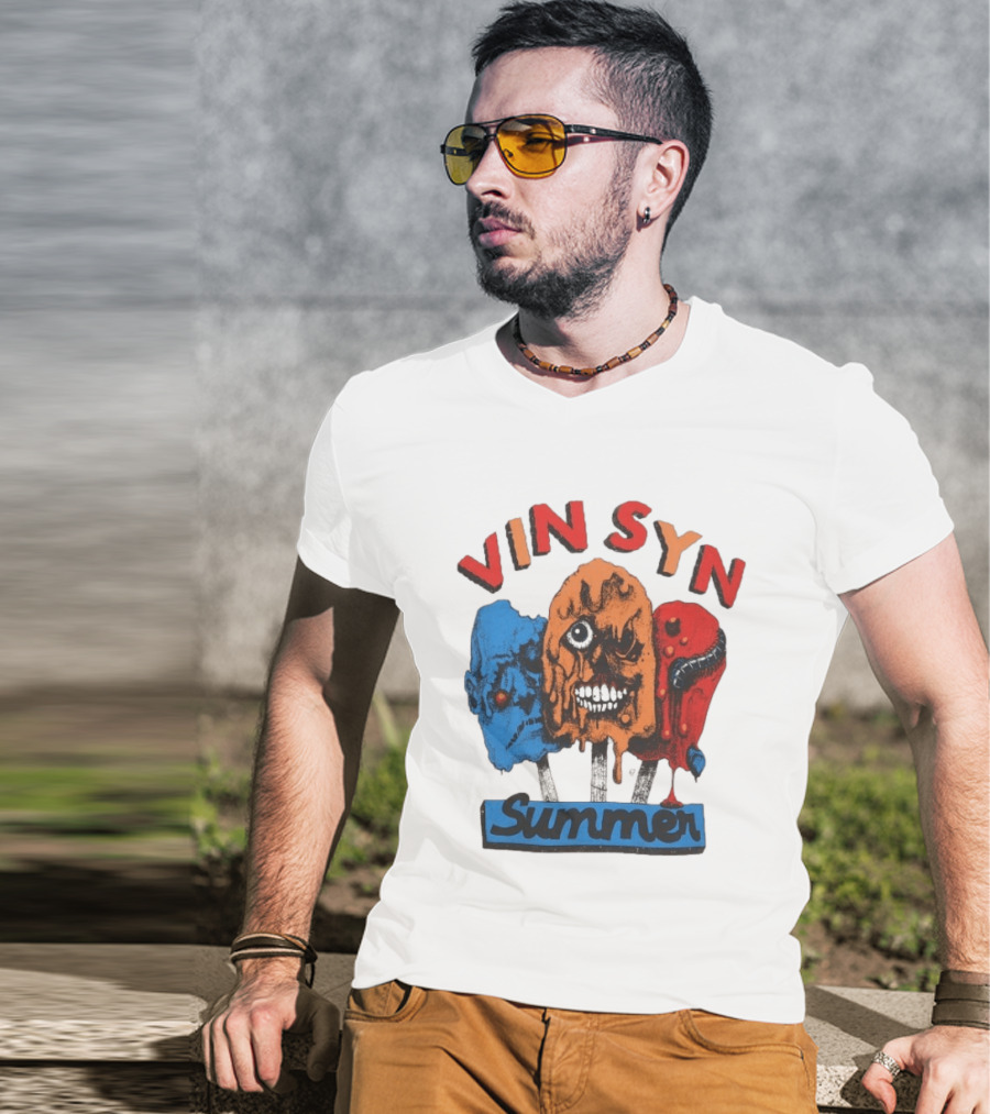 VIN SYN Summer Horror Monster Trio T-Shirt