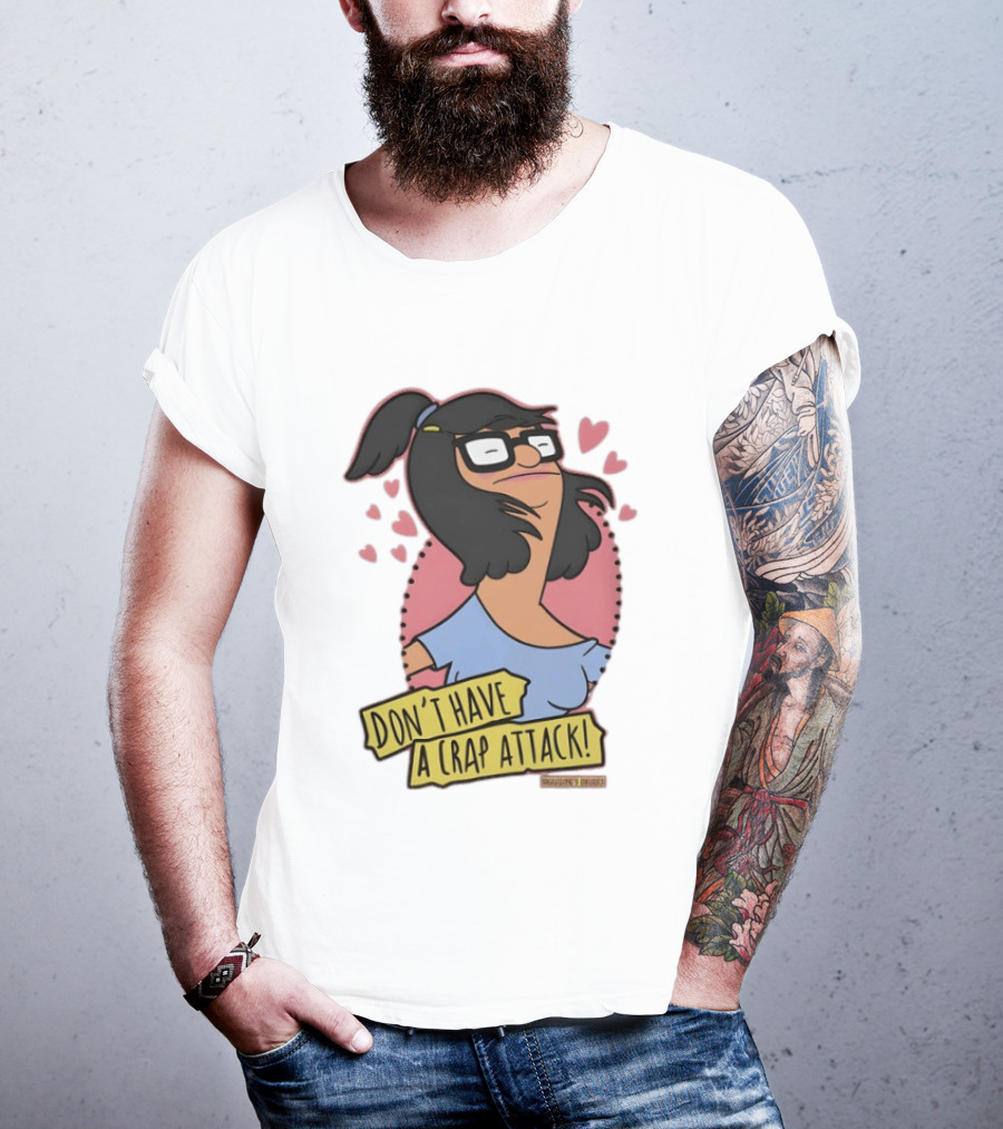 Bob's Burgers Don't Have A Crap Attack Character Graphic With Pink Hearts T-Shirt
