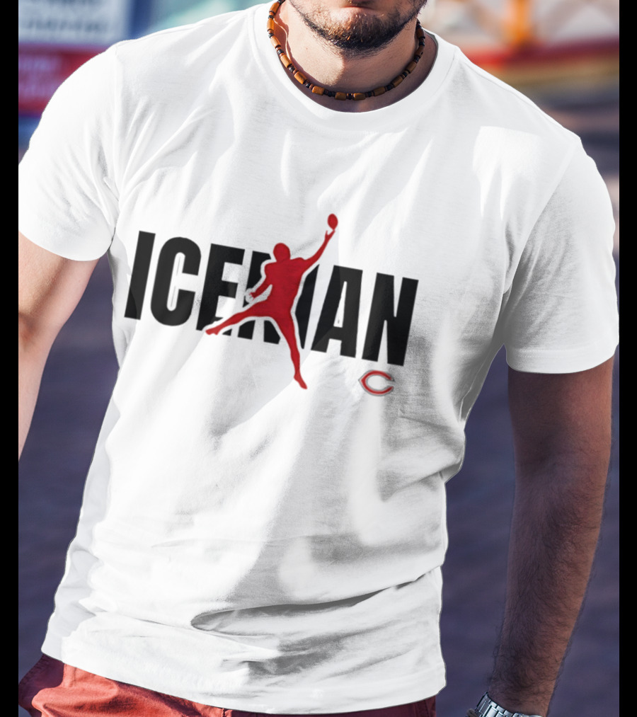 Chicago Bears Caleb Williams Iceman Jumpman C Logo Football T-Shirt
