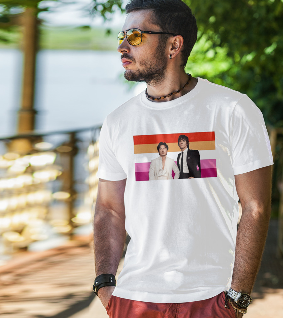 Hudson Williams Connor Storrie Lesbian Pride Flag Themes T-Shirt