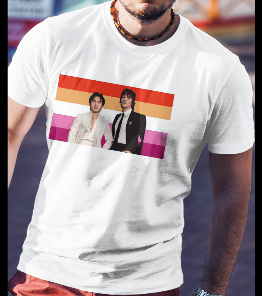 Hudson Williams Connor Storrie Lesbian Pride Flag Themes T-Shirt