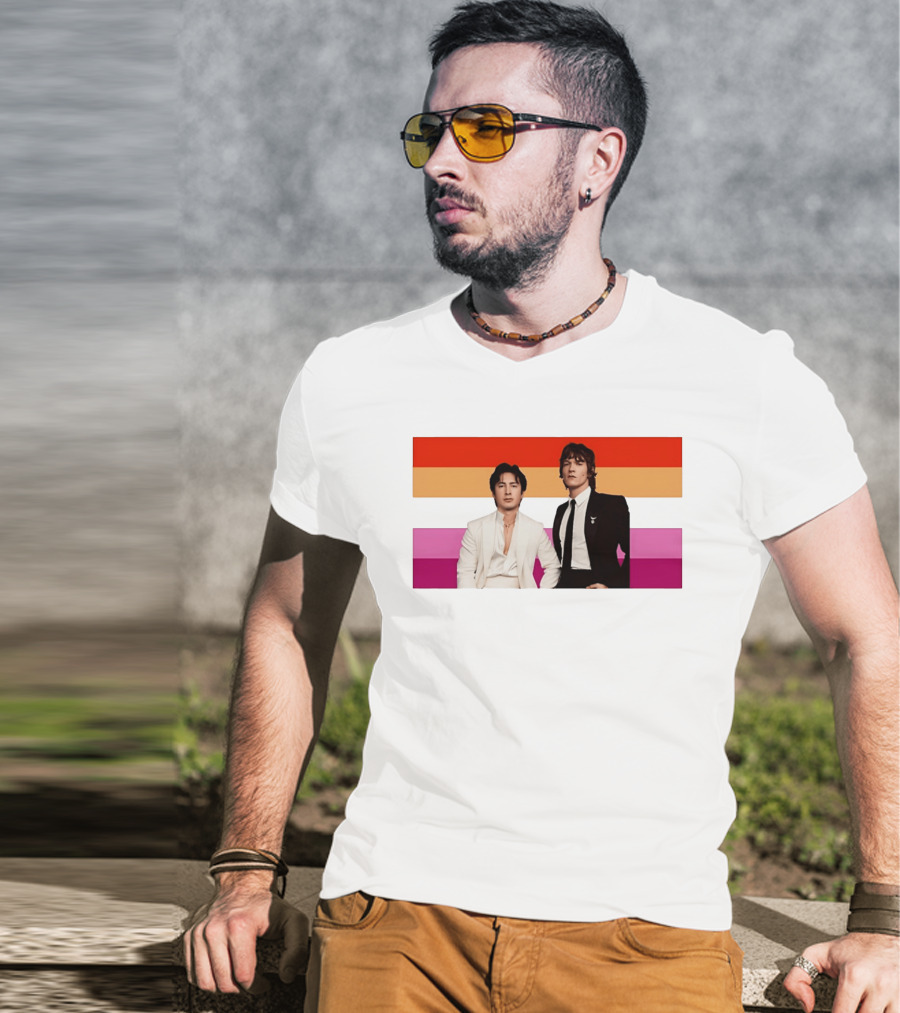 Hudson Williams Connor Storrie Lesbian Pride Flag Themes T-Shirt