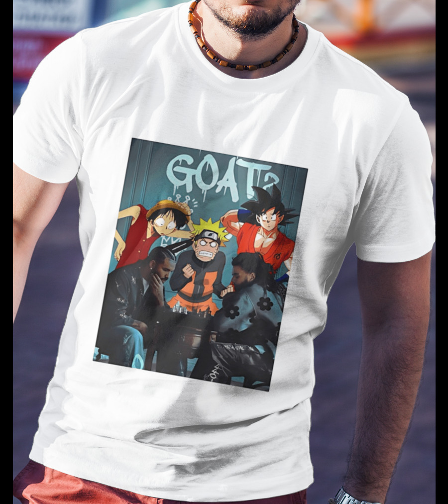Drake 21 Savage GOAT Monkey D. Luffy Naruto Uzumaki Goku Chess Table T-Shirt
