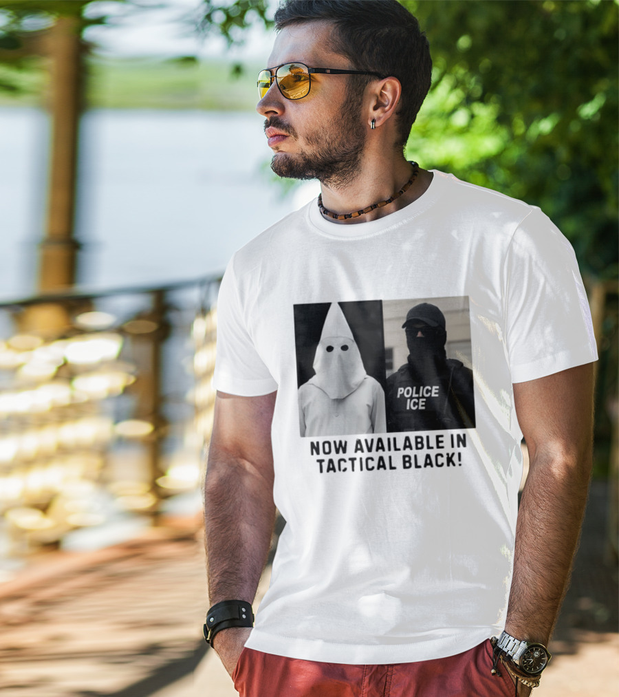 Now Available In Tactical Black Anti ICE Police ICE T-Shirt
