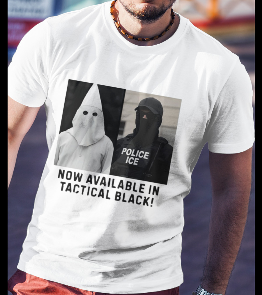Now Available In Tactical Black Anti ICE Police ICE T-Shirt
