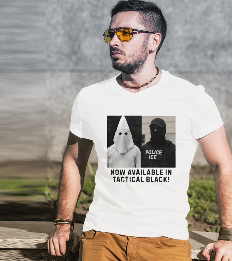 Now Available In Tactical Black Anti ICE Police ICE T-Shirt